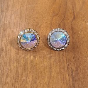 💜2 for 25$ Halo Rhinestone Crystal  Stud Earrings